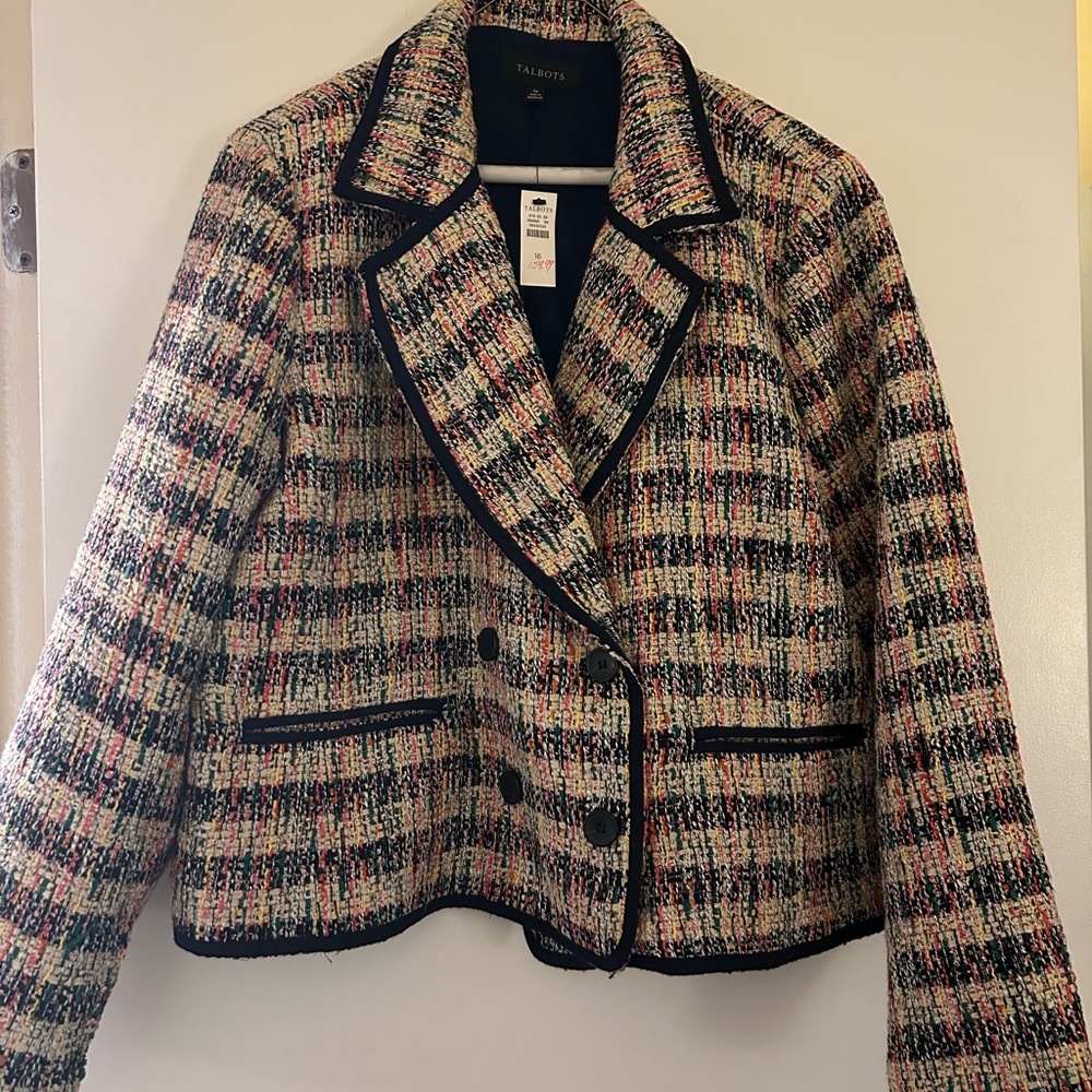 Talbots Women's Multicolor Tweed Jacket - Picture 2 of 5